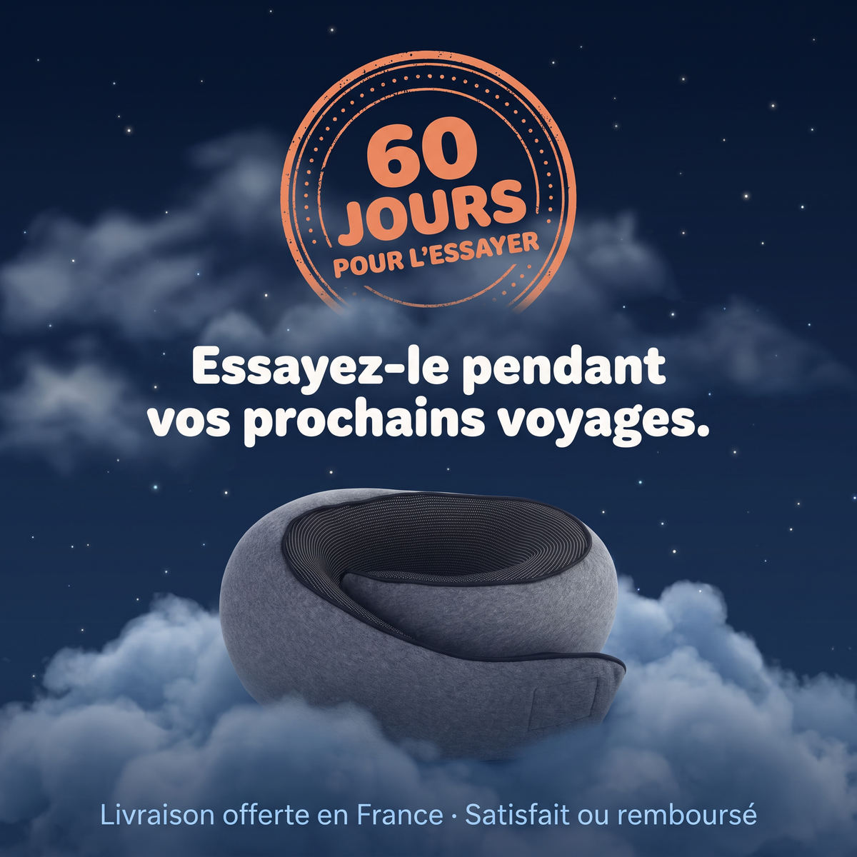 Garantie 60 jours pour essayer le coussin Nuvagio