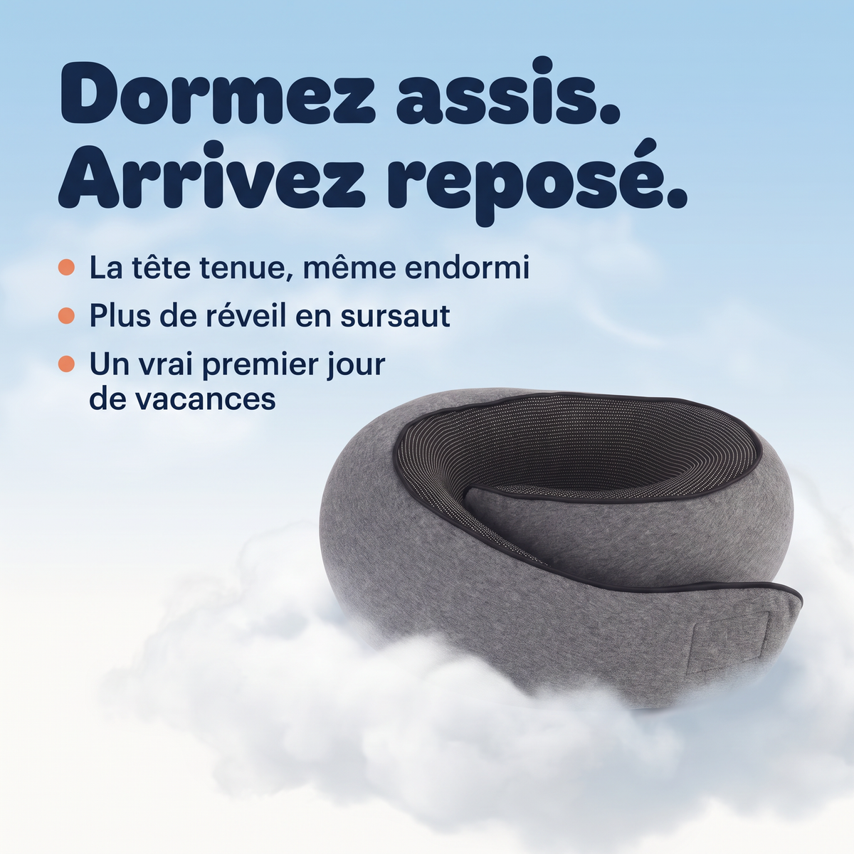 Coussin Nuvagio 360° : dormez assis, arrivez reposé